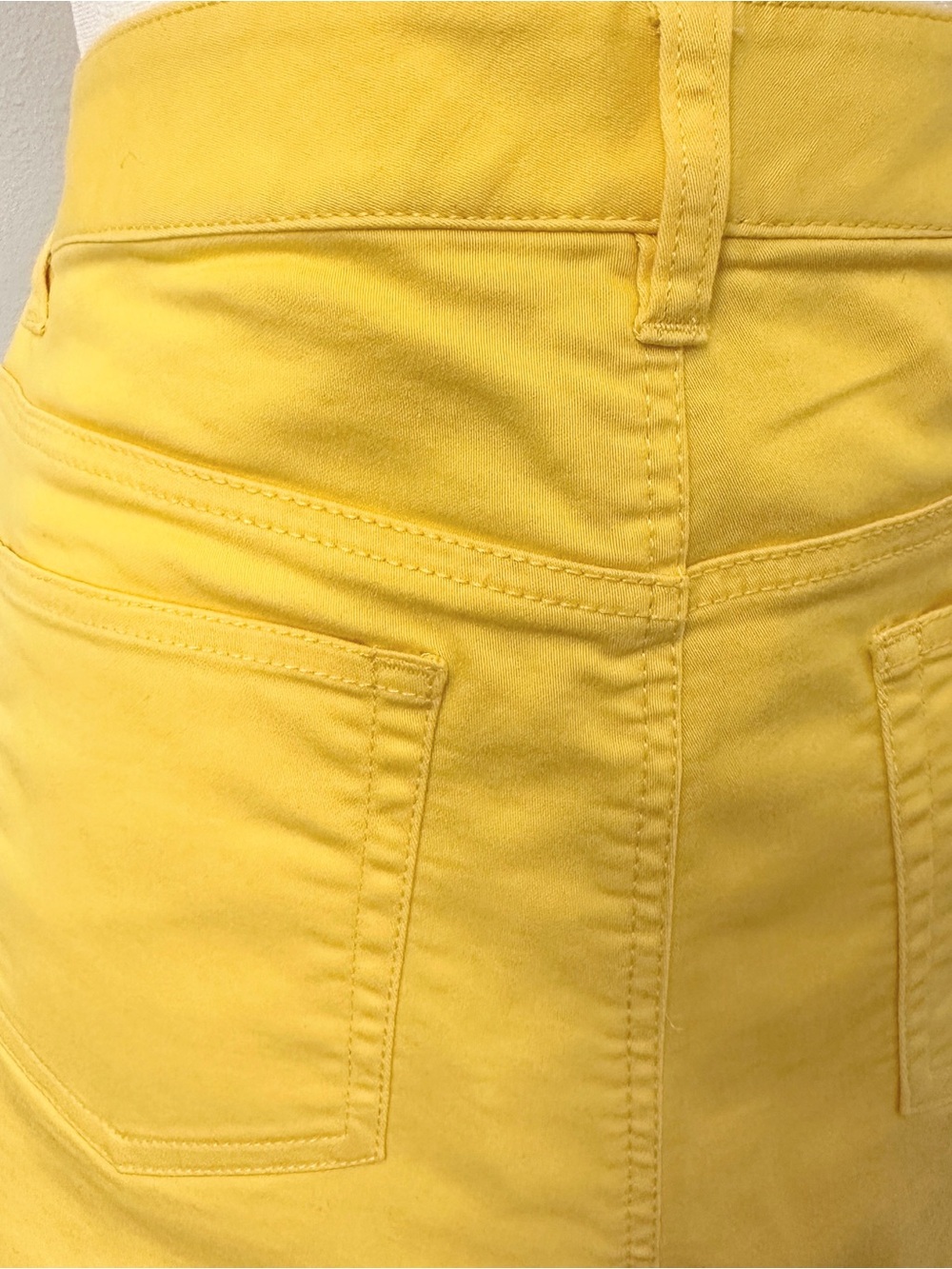 Kim Rogers Yellow High Rise Wide Leg Cropped Pants - Size 12 - Picture 3 of 9